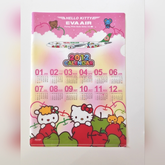 Hello Kitty Other - Hello Kitty x Eva Air 2012 plastic folder